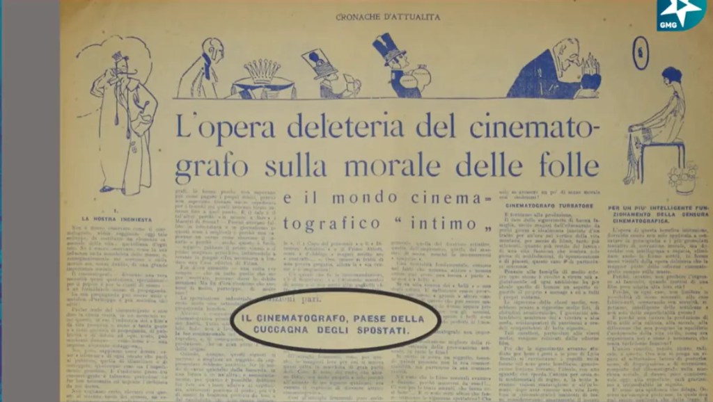 L’opera deleteria del cinematografo sulla morale delle&nbsp;folle