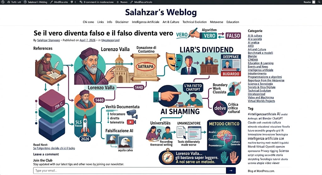 Se il vero diventa falso e il falso diventa vero